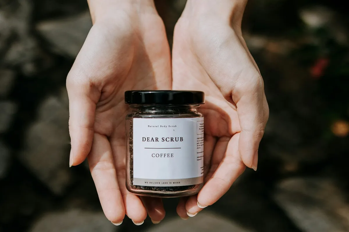Natural body scrub prepared for a treatment